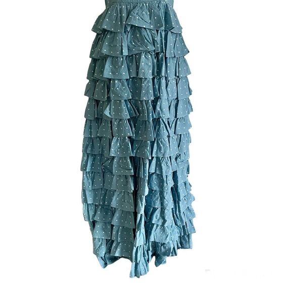 Loveshackfancy Idra Cotton Polka Dot Maxi Dress Blue Bonnet Size 8 MSRP $625 - Picture 8 of 11